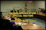 Board of Education – Special Meeting – November 18, 2015
