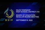 Board of Education Meeting — September 8 2022