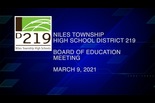 Board of Education Meeting — March 9 2021