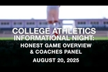 College Athletics Information Night – August 20, 2025