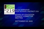 Board of Education Meeting: September 22, 2020 Finance Committee and Special Meeting