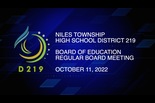 Board of Education Meeting – October 11 2022
