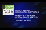 Board of Education Special Meeting — January 28 2022