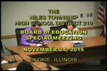 Board of Education – Special Meeting – November 24, 2015