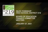 Board of Ed. Finance  Committee Meeting — January 27 2022