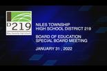 Board of Education Special Meeting — January 31 2022