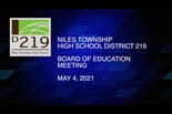 Board of Education Meeting — May 4 2021