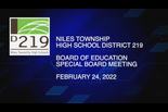 Board of Education Special Meeting — February 24 2022