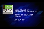 Board of Education Meeting — April 7 2021