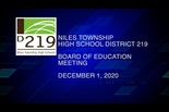 Board of Education Meeting — December 1 2020