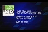 Board of Education Special Meeting — July 20 2021