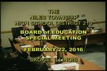 Board of Education Special Meeting — February 22, 2016