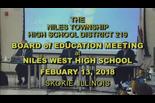 Board of Education Meeting: February 13, 2018