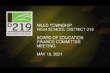 Board of Education Finance Committee Meeting May 18 2021