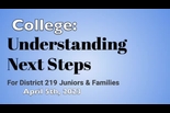 College Resource Presentation: Understanding Next Steps – April 5, 2023