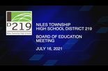 Board of Education Meeting July 16 2021